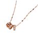 Trendy Titanium Steel Small Circle Full Of Diamonds, Fashionable Rose Gold Necklace, Three Ring Pendant, Collarbone_ipsvogv.com