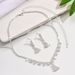 Women’s Jewelry Set Fashion New Claw Chain Rhinestone Zircon Teardrop Shaped Set Necklace New Niche All Match_ipsvogv.com