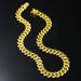 Men's hip-hop smooth Cuban chain trendy men's domineering punk necklace accessories_ipsvogv.com