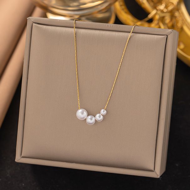 Temperament Bead Versatile Pearl Ins Style Simple And Fashionable Necklace Collarbone Chain_ipsvogv.com