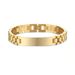 Stainless Steel Chain With Curved Brand Engraved Watch Strap Bracelet_ipsvogv.com