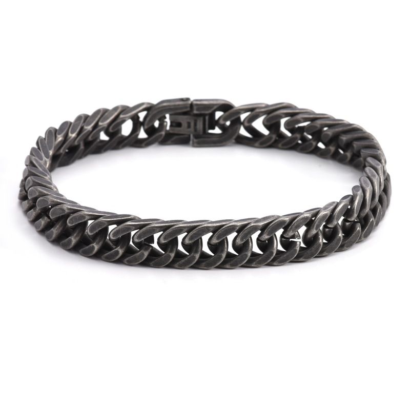 Domineering Socialite Cuban Color Stainless Men's Bracelet Titanium Steel Jewelry Accessories Personality Style_ipsvogv.com