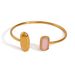 Retro Simple Geometric Zircon Ring Fashion Niche Design Creative French Pink Zircon Set_ipsvogv.com
