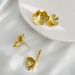 Gold-Plated Copper High-End French Style Two-Way Vintage Three-Dimensional Texture Gentle Flower Earrings_ipsvogv.com