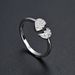 Unisex Version Of Foreign Trade Ins Style Diamond Zircon Heartbroken Ring Opening Adjustable Female Index Finger Ring Simple Niche_ipsvogv.com