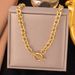 Hot Selling Accessories With Exaggerated Personality, Thick Chain Necklace, Street Photography, Fashionable OT Buckle,_ipsvogv.com