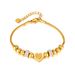 Women's Jewelry Fashion Niche Design Simple Stainless Steel Beaded Zircon Three Dimensional Frosted Love Bracelet_ipsvogv.com