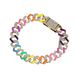 Cuban Personality Hip-Hop Street Dance Trend More Colors Than Rainbow Alloy Inlaid White Diamond Bracelet Style Men's_ipsvogv.com