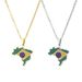 hot selling Brazilian map pendant stainless steel necklace oil drop map geometric ethnic style jewelry_ipsvogv.com