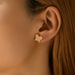 Small earrings inlaid with zircon heart shaped simple cross design chic fashion earrings plated K_ipsvogv.com