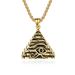 Ancient Egyptian Pyramid Eye of Horus Titanium Steel Necklace Pendant Retro Niche Personality Art Wear Pendant_ipsvogv.com