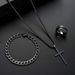 Women's Jewelry Set Fashion Cross Pendant Ring Bracelet Necklace Jewelry Set Personality Fashion Trend Jewelry_ipsvogv.com