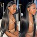 hot selling 30 40 Inch Straight Front 13x4 Glueless Pre Plucked Transparent Lace Frontal Wigs For Women Brazilian Human Hair_ipsvogv.com