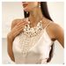 Exaggerated jewelry necklace, multi-layer clothing, pearl tassel statement 9040_ipsvogv.com