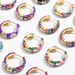Women's Jewelry Copper Enamel Retro Hoop Earrings Micro Inlaid Color Earrings Fashionable And Versatile Oil Drop Earrings_ipsvogv.com