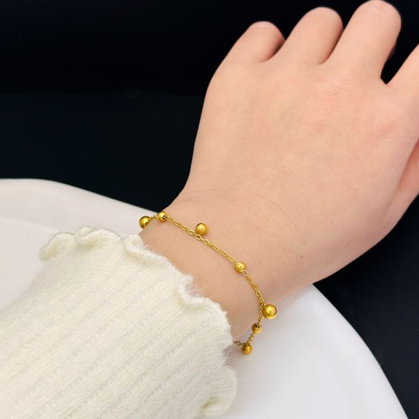 Meichen INS New Gold Plated Long Chain Gift Stainless Steel Round Bead Tassel Pendant Necklace For Women_ipsvogv.com