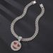 Hip Hop Full Diamond Smiling Face Necklace Pendant High Quality Creative Alloy Men's Expression Hip Hop Pendant_ipsvogv.com