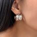 Women’s Jewelry Set Fashion Fashionable Niche INS Retro Titanium Steel Lava Fold Earrings_ipsvogv.com
