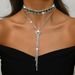 Double Layer Y-Shaped Clavicle Chain - Full Diamond Necklace For Women_ipsvogv.com
