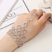 Fashion Diamond Bracelet Ring Integrated Chain Latin Dance Wrist Chain Fashionable Women's Mix And Match Bracelet_ipsvogv.com