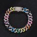 New hip hop mixed color Cuban chain alloy men's accessories personality hip hop style necklace summer matching_ipsvogv.com