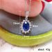 Cao Shi's New Four Claw Blue Zircon Pendant Necklace Wedding Anniversary Gift_ipsvogv.com