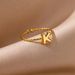 hot selling stainless steel plated real gold 26 English letters ring open adjustable ring_ipsvogv.com