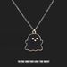 Black and white ghost couple necklace double necklace sweet cool girlfriends necklace parent child versatile new hanging neck sweet pendant_ipsvogv.com