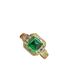 New Natural Colombian Cultivated Emerald Sugar Tower Ring, Women's Cuban Watch Chain Design, Colorful Gemstone Green_ipsvogv.com