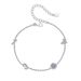 Sterling Silver Bracelet Women's 1314 Mosonite Handpiece Plated With PT950 Small Fresh Gift_ipsvogv.com