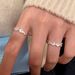 Ins Niche Design Blue Diamond Starry Wave Pure Silver Brushed With Light Luxury And High-end Feel Index Finger Ring For_ipsvogv.com