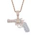 Hip Hop New Mini Pistol Pendant Gun Pendant Trendy Brand Diamond Men's Necklace_ipsvogv.com