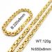 Cool Byzantine Emperor Chain Set Multi Specification Stainless Steel Jewelry Buckle Flat Chain Bracelet Necklace_ipsvogv.com