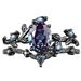 Sanjie Branch Cross Gun Black Pair Inlaid With Colorful Stone Ladies Ins Thorn Ring_ipsvogv.com