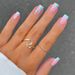 Medium and long square nails foreign trade cross border nail pieces lake blue ripple wear nails summer cool fresh natural nail pieces_ipsvogv.com