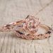Sanjie Women's Rose Gold Plated Square Set Engagement Ring Micro Inlaid Zircon Jewelry_ipsvogv.com