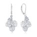 Retro old leaf earrings S925 silver female zircon ear hook ear jewelry jewelry silver jewelry_ipsvogv.com