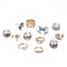 Hot Selling With Micro Diamond Inlay, Six Pointed Star Drop Oil, Magical Eyes, Turquoise Dual Color 12 Piece Set Foot_ipsvogv.com