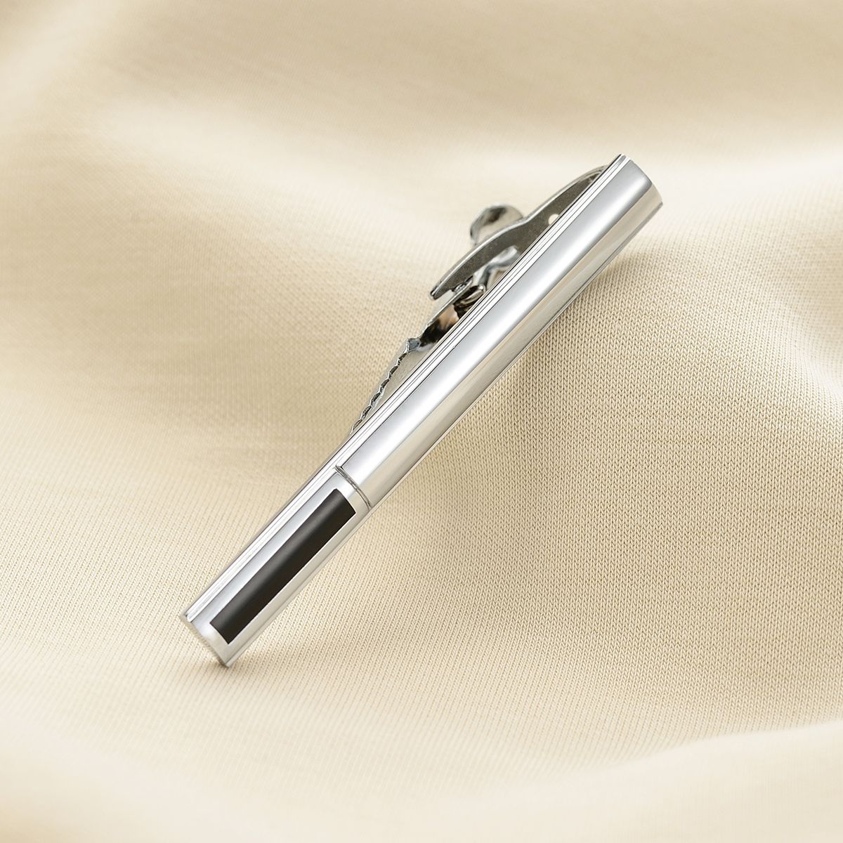 New Men's Tie Clip Cufflinks Set Black Enamel Business Tie Clip French Shirt Cufflinks Spot_ipsvogv.com