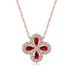 S925 silver cultivated emerald necklace four leaf clover retro literary style clavicle chain_ipsvogv.com
