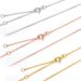 Jewelry S925 sterling silver necklace real gold plated with chain clavicle chain length adjustable pendant accessories_ipsvogv.com