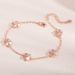 Women's Jewelry Four Leaf Clover Five Flower Bracelet Ins Niche Simple Rose Gold Flower Bracelet Couple Hand Jewelry_ipsvogv.com