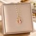 Korean Version Titanium Steel With Zircon Heart Pendant For Women, High-end And Niche, Light Luxury Collarbone Necklace_ipsvogv.com