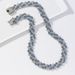 Hip Hop Style Alloy Full Diamond Cuban Chain Men's Versatile Trendy Necklace Accessories_ipsvogv.com