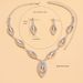 Silver Water Drop Necklace & Earrings Set - Sky Eye Rhinestone Crystal Jewelry For Girls, High-End 2-Piece Gift_ipsvogv.com