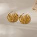 Women’s Jewelry Set Fashion Hot Selling Round Simple Ins Style Geometric Earrings Fashionable Personality Leaf Stainless Steel Earrings_ipsvogv.com