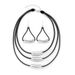 Jewelry Cylindrical Black Rope Necklace Set Personality Simple Three Layer Clavicle Chain Jewelry_ipsvogv.com