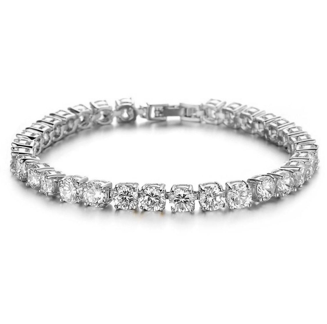 Chenyu Rhinestone Men's Hip-Hop 1 Row Inlaid Diamond Bracelet_ipsvogv.com