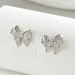A niche version of sweet fresh Korean style for women, simple and inlaid with zircon bow design earrin, elegant_ipsvogv.com