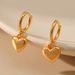 Heart Shaped Earrings Retain Color Trendy Style Plated With K Real Gold. Classic Style All Match Business Chic Simple Earrings_ipsvogv.com